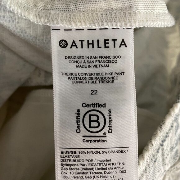 Athleta Trekkie Convertible Hike Pants‎ Size 22 Floral Ripstop NWT PT-2093 - Picture 14 of 16